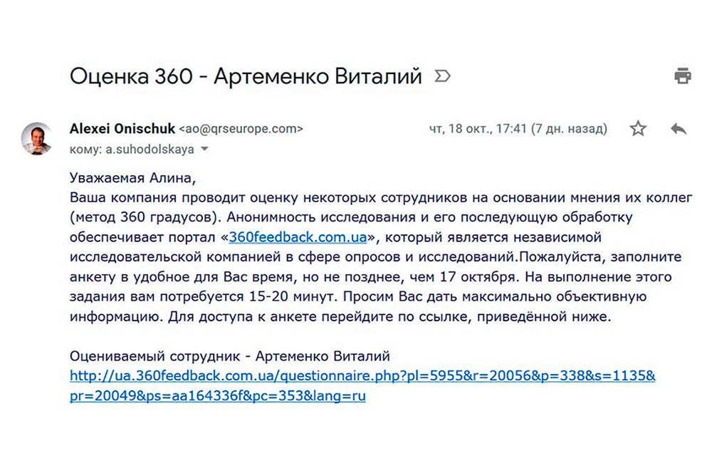 Контрольная работа по теме Метод 360 градусов